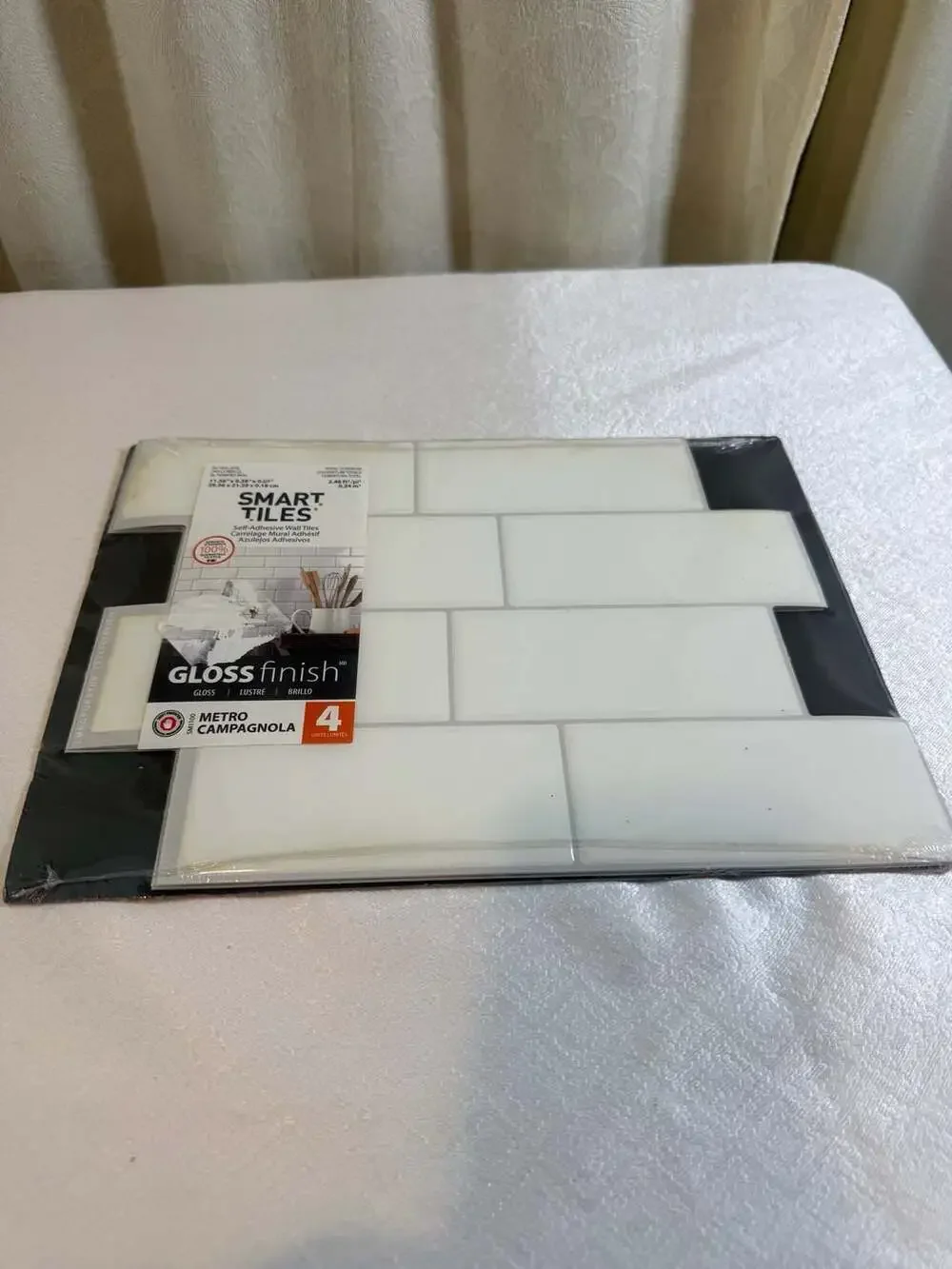Smart Tiles Metro Campagnola Peel and Stick Wall Tiles, 4 Pack